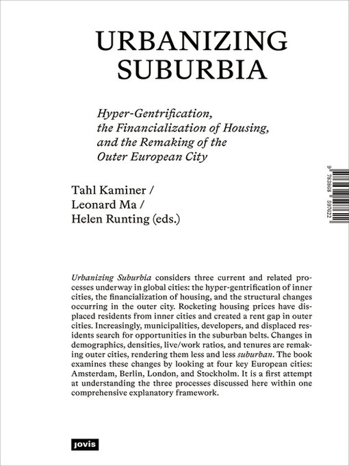 Title details for Urbanizing Suburbia by Tahl Kaminer - Available